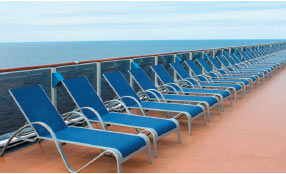 chairs on cruise ship deck